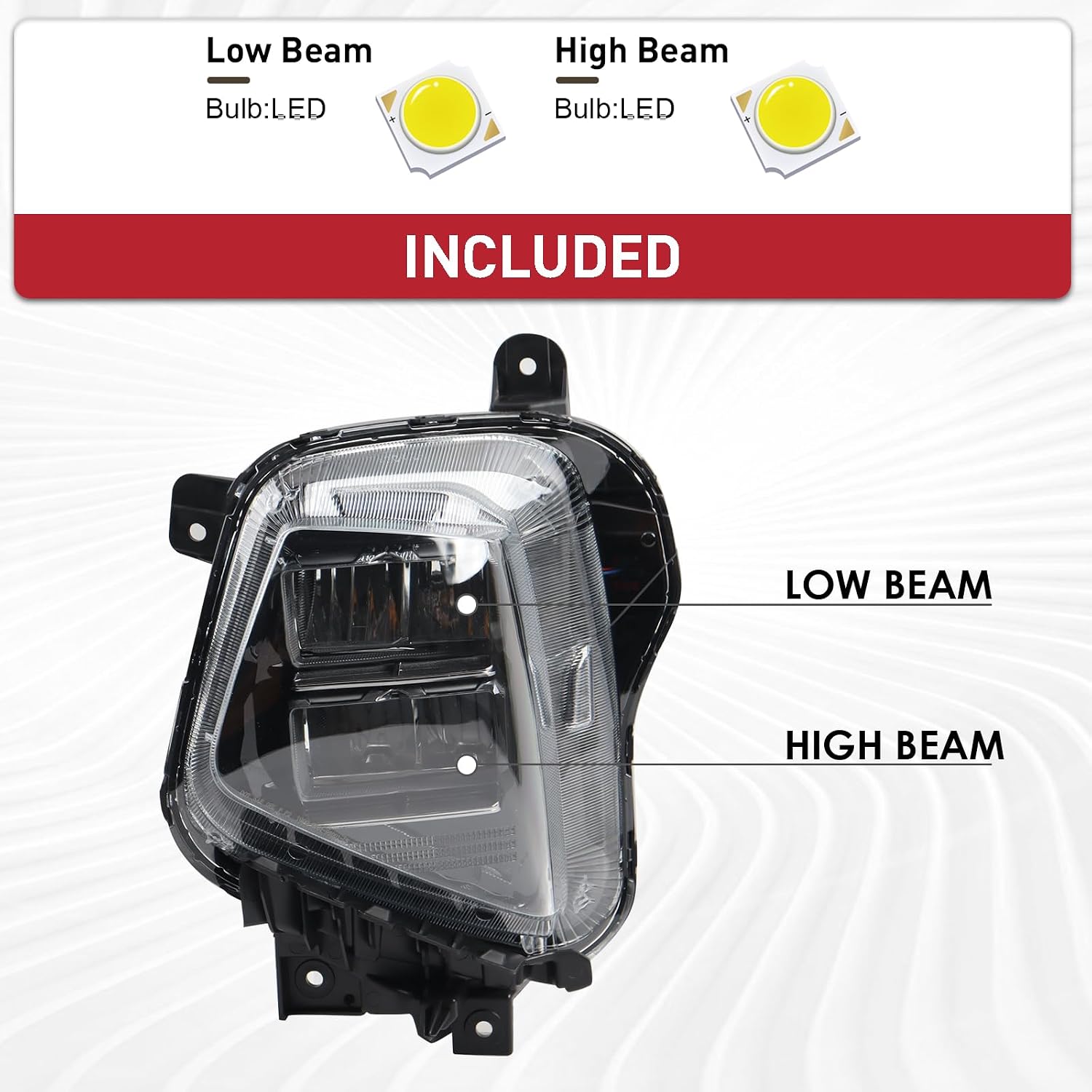 LED Headlight Assembly Compatible with 2022-2026 Hyundai Tucson SE/SEL Models Left Driver Side 92101-CW150 92101-CW650 HY2502250