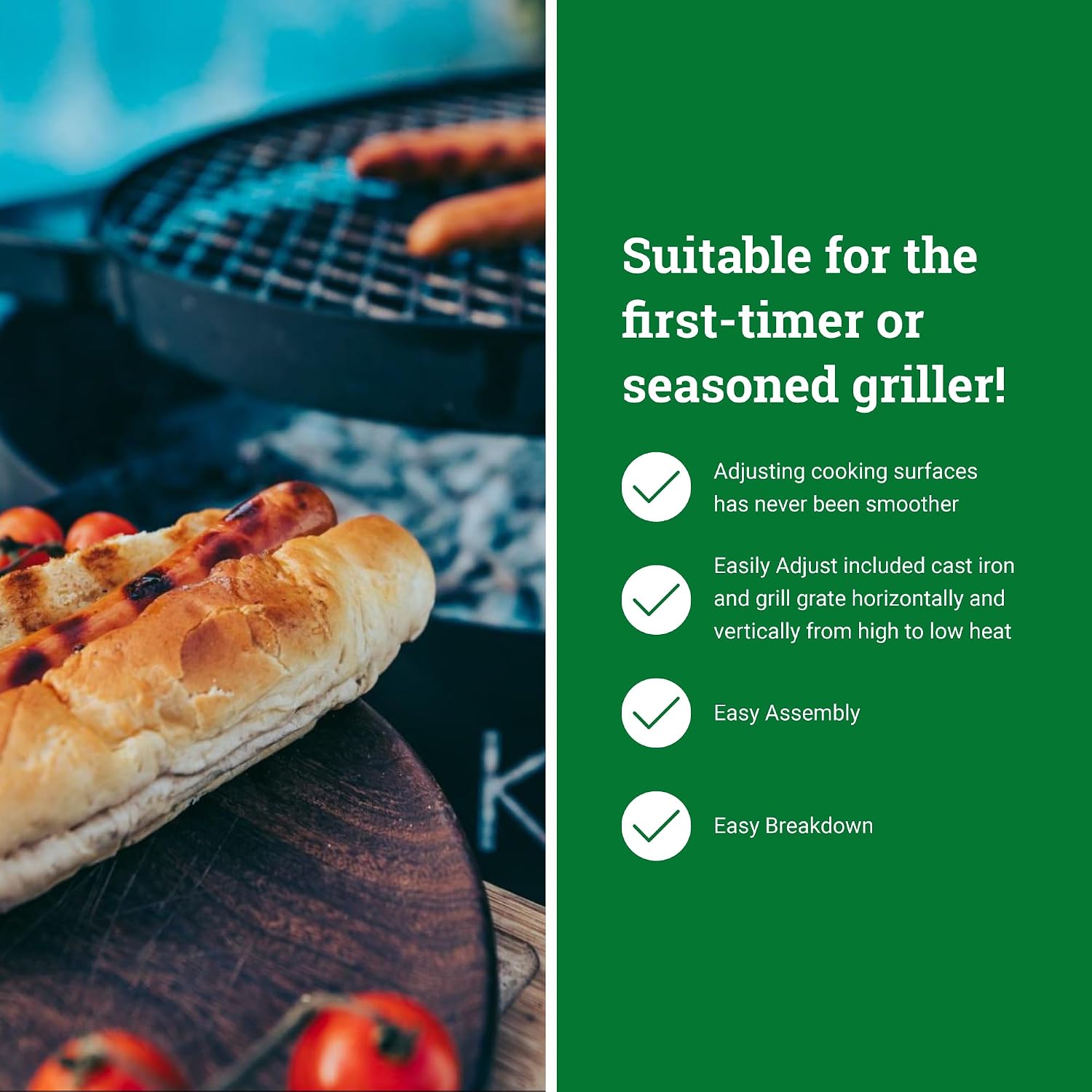 KUDU Grill - Open Fire BBQ Grilling System, Portable Charcoal Grills