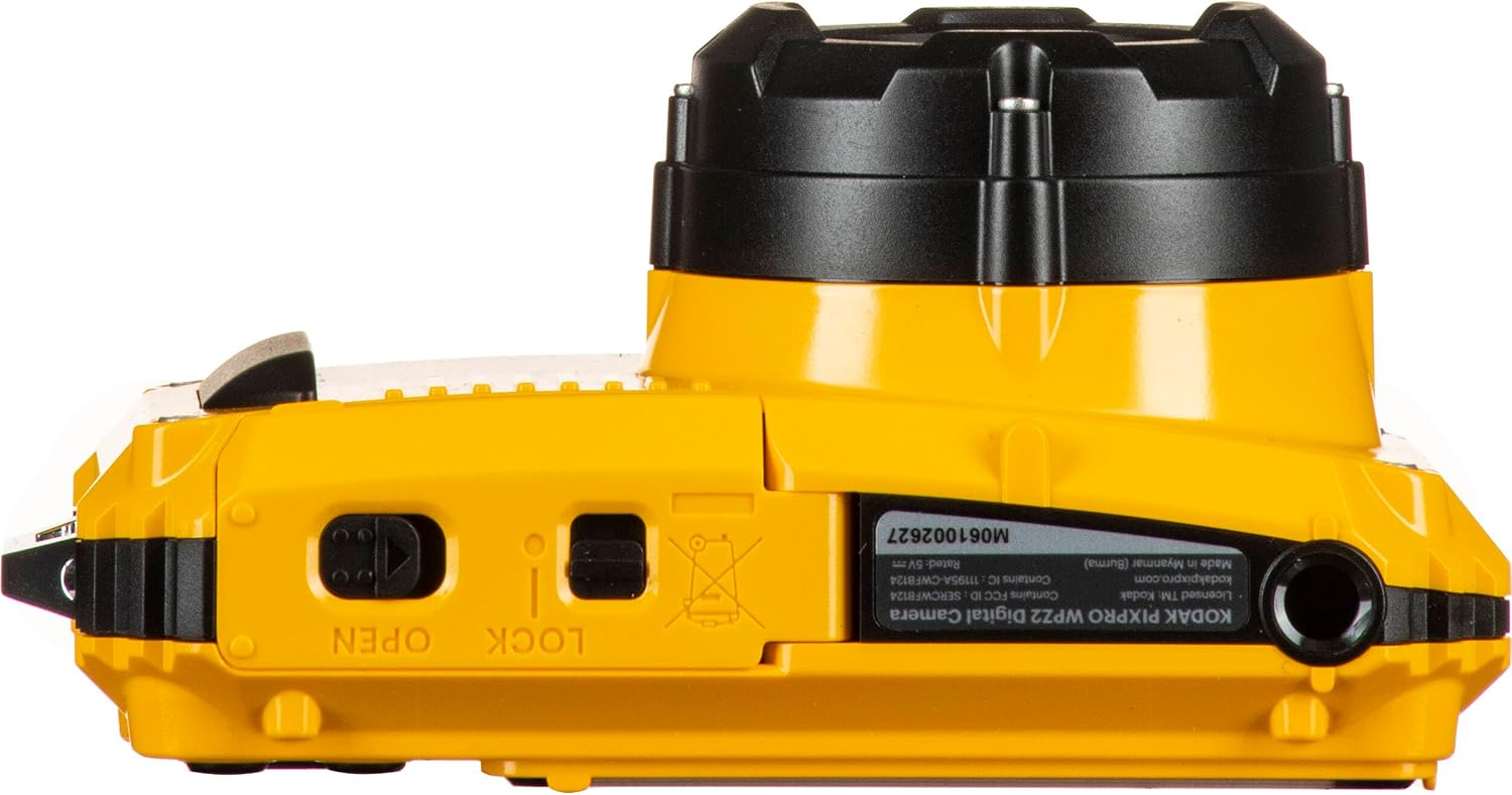 Kodak PIXPRO WPZ2 Rugged Waterproof Shockproof Dustproof WiFi Digital Camera 16MP 4X Optical Zoom 1080P Full HD Video Vlogging Camera 2.7' LCD (Yellow) + 32GB Card + Case + Floating Strap + Bundle
