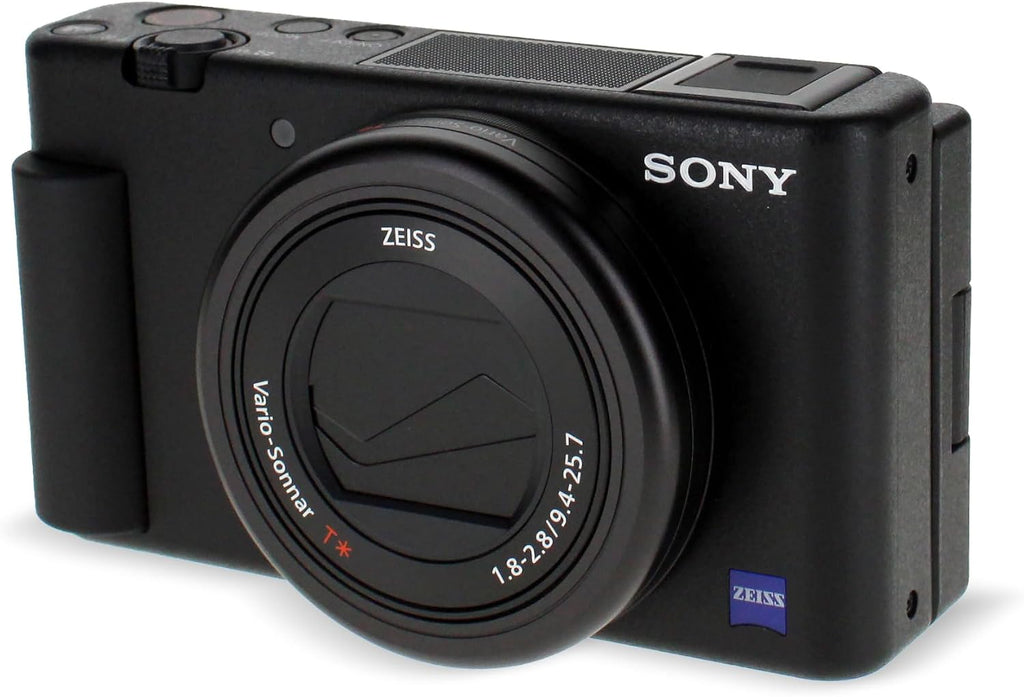 Sony ZV-1 Digital Camera (Black) (DCZV1/B) + 64GB Memory Card + Case + Card Reader + Flex Tripod + Memory Wallet + Cap Keeper + Cleaning Kit (Renewed)