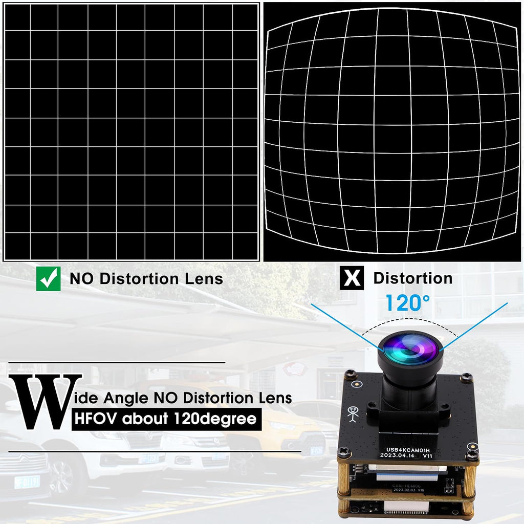ELP 4K HDMI USB Camera - Wide Angle, 2X Digital Zoom, H.265, 8MP, UVC USB2.0 for Laptop & Monitor
