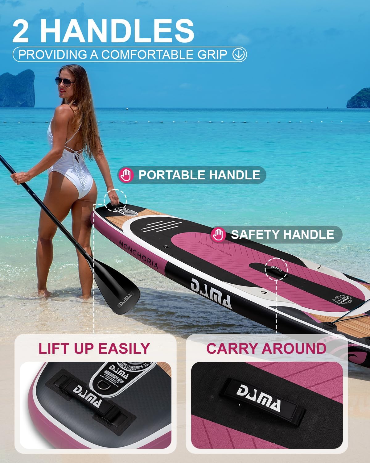 DAMA 11'*34'*6' Stand Up Paddle Board, Inflatable Paddle Board,Inflatable Paddle Boards for Adults w/a Wide, Smooth and Non Slip Deck, Versatile Styles, Suitable for Adults
