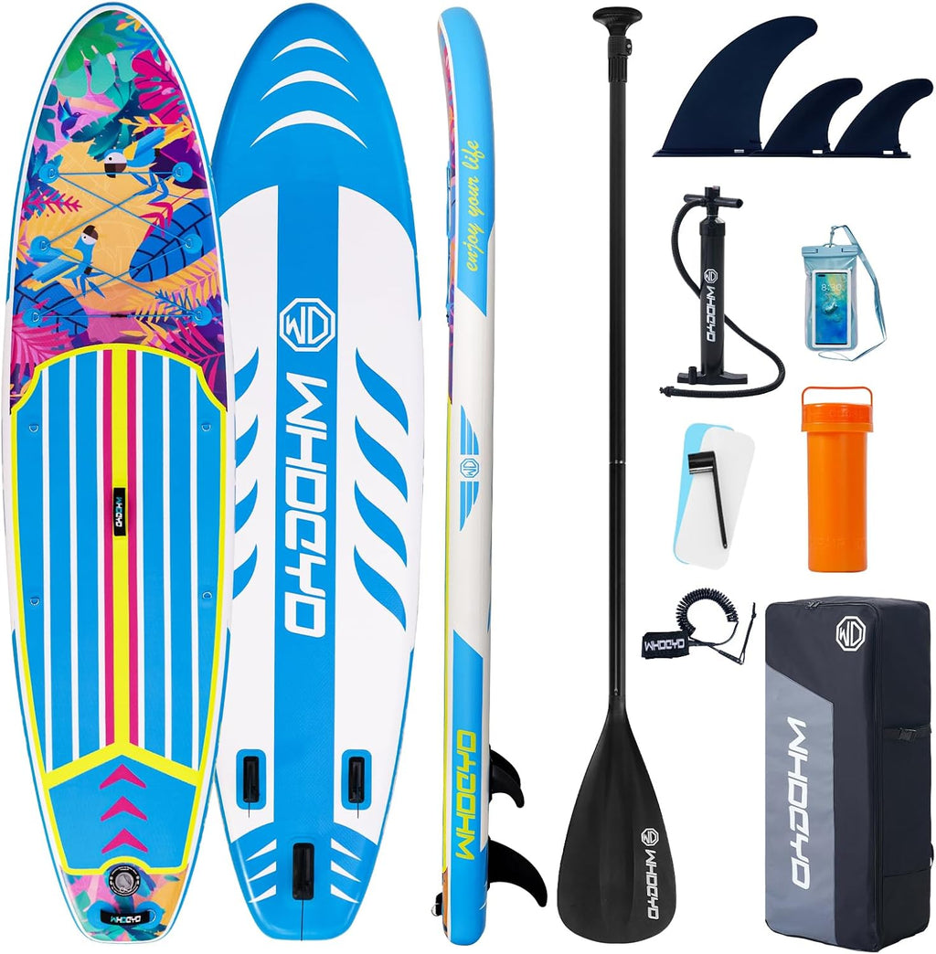 Inflatable Stand Up Paddle Board 11' × 33' × 6', Yoga Board with Durable SUP Accessories for Adults & Youth, Versatile Paddle Board
