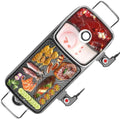 Electric BBQ Grill Indoor Portable Electric Grill, Electric Barbecue Grill Indoor Hot Pot Chafing Dish, Large Capacity Household Multifunctional Non-Stick Pan Electric Cooker for 2200W for Hom