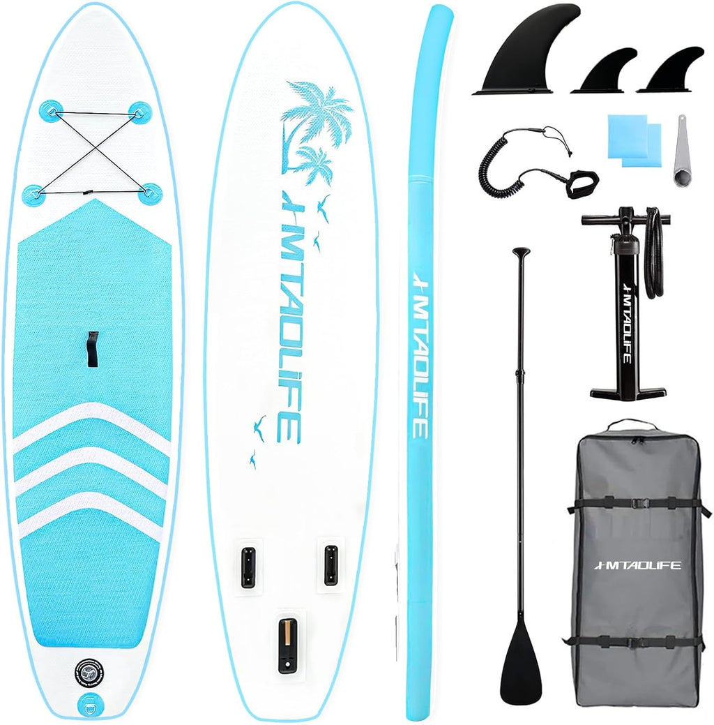 Inflatable Stand Up Paddle Board, 10' SUP with Premium Accessories, Yoga Board for Youth & Adult
