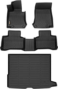 Binmotor-for Mercedes Benz GLC 2016-2022 (GLC 250 / GLC 300 / GLC 350e) Floor Mats and Cargo Liner Set, Not for Coupe, TPE All Weather Guard GLC Car Mats Trunk Mat Liners Accessories-Black