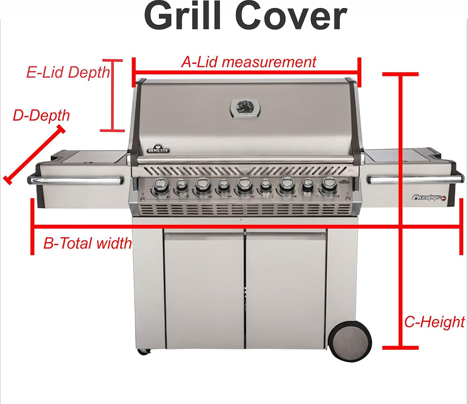 Custom Personalized BBQ Grill Cover for Built in Grill Styles (Built in Cover)