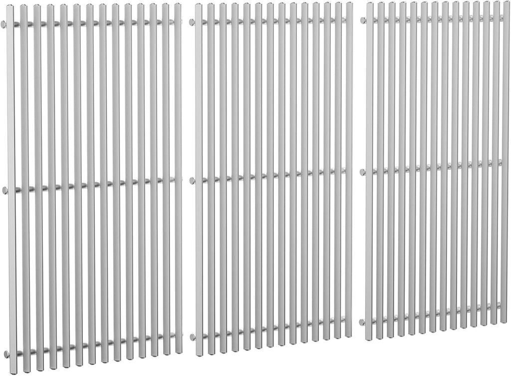 QuliMetal 9.5MM Grill Grates for Weber Genesis II E-410/E-415/E-435, Grill Parts for Genesis II/LX E-440 Series Gas Grills, 304 Stainless Steel Grill Grates Parts for Weber GS4 66089 66097