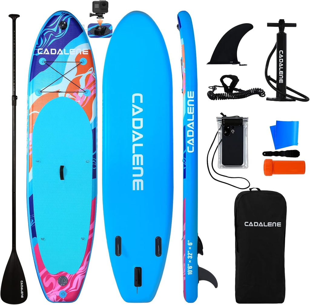 Inflatable Stand Up Paddle Board with SUP Accessories, Anti-Slip EVA Deck, Family-Friendly SUP Boards for Adults & Youth of All Skill Levels, Versatile Yoga Paddle Board