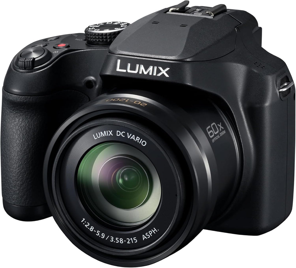 Panasonic LUMIX FZ80D 18.1MP Point & Shoot Digital Camera Bundle with Slinger Alpine 140 Multi-Device Shoulder Bag, SanDisk Ultra 32GB UHS-I SDHC Memory Card