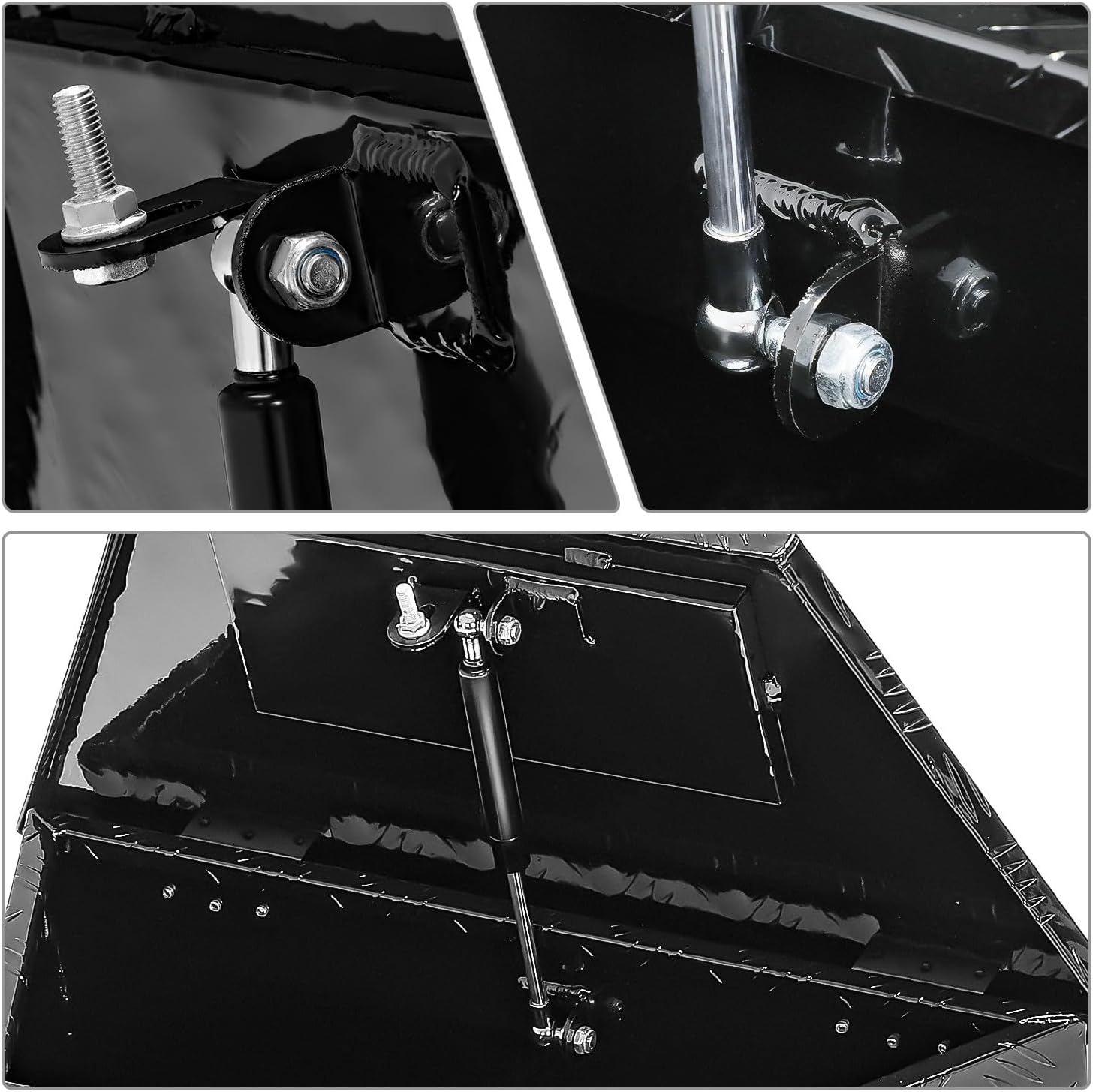 DNA MOTORING Trailer Tongue Box, Lockable Aluminum Truck Bed Tool Box, 26' X 11' X 12', Black, TBOX-T5-011-BK