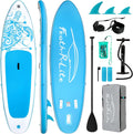 FEATH-R-LITE Inflatable Paddle Board Stand Up Paddleboards for Adults SUP with Premium Accessories Pump, Adjustable Paddle, Leash, Three Fins, Backpack