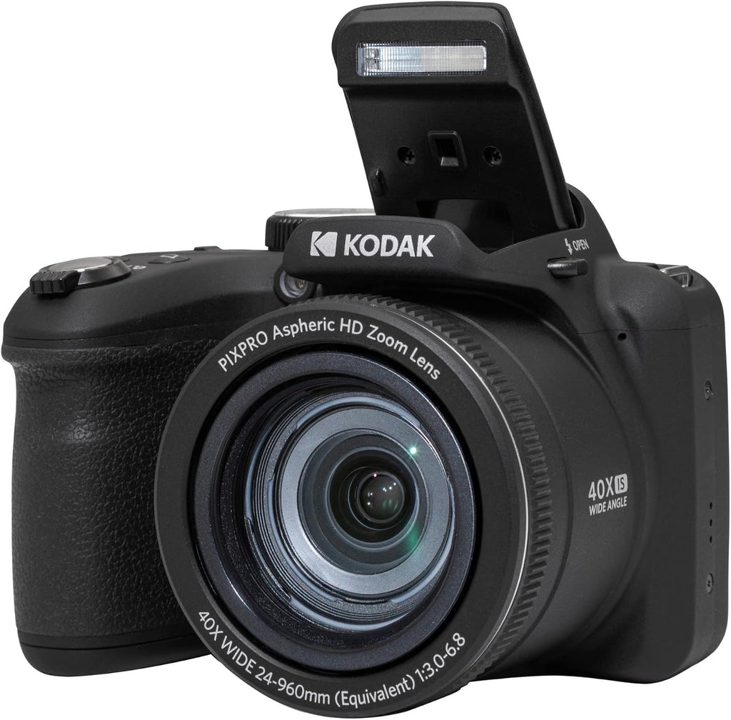 Kodak PIXPRO AZ405 16MP Astro Zoom Digital Camera with 40x Optical Zoom (Black) Bundle with 128GB SD Card (2 Items)