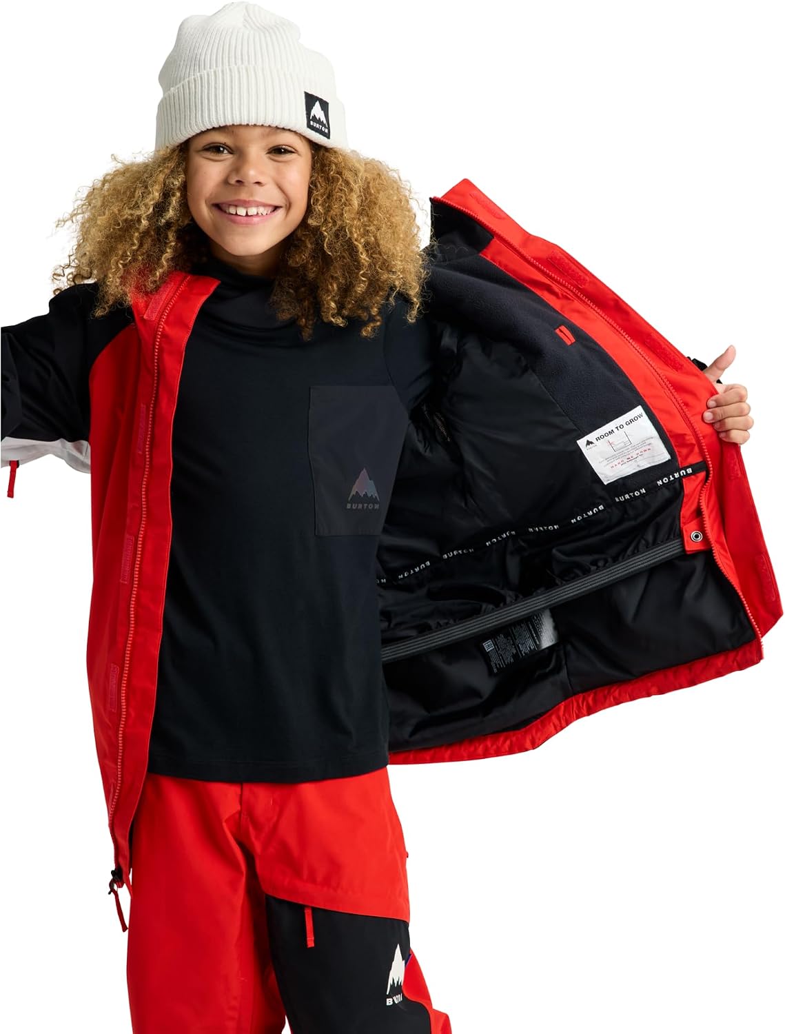 Burton Kids' Powline GORE-TEX 2L Jacket – Flame Scarlet/True Black, XS