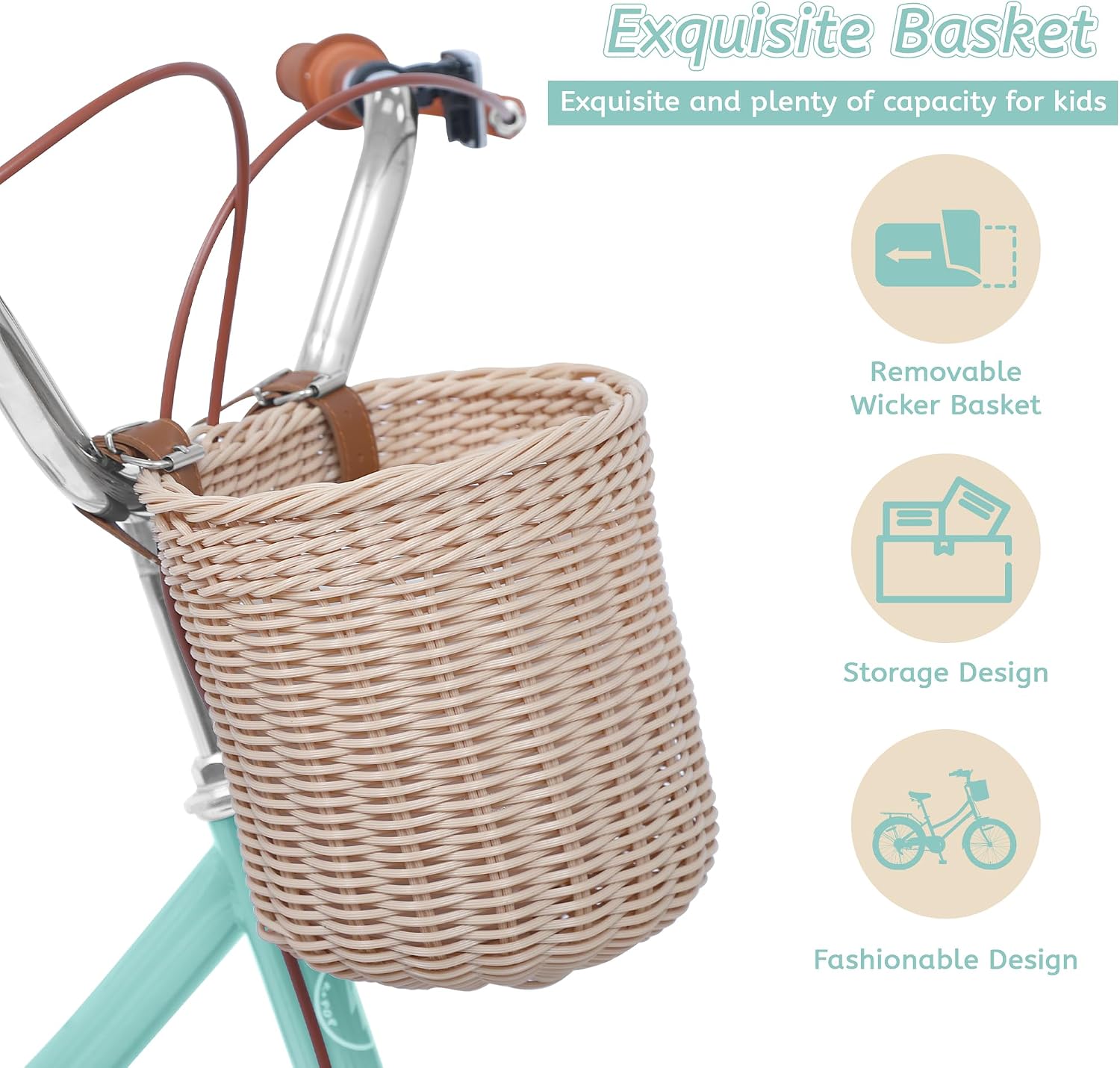 Girls Bikes Ages 8-12, 20 Inch Girls Bike Kids Bicycle with Basket, Lightweight Kids' Bicycles with Front and Rear Brakes, Cruiser Bike for Children, Multiple Colors