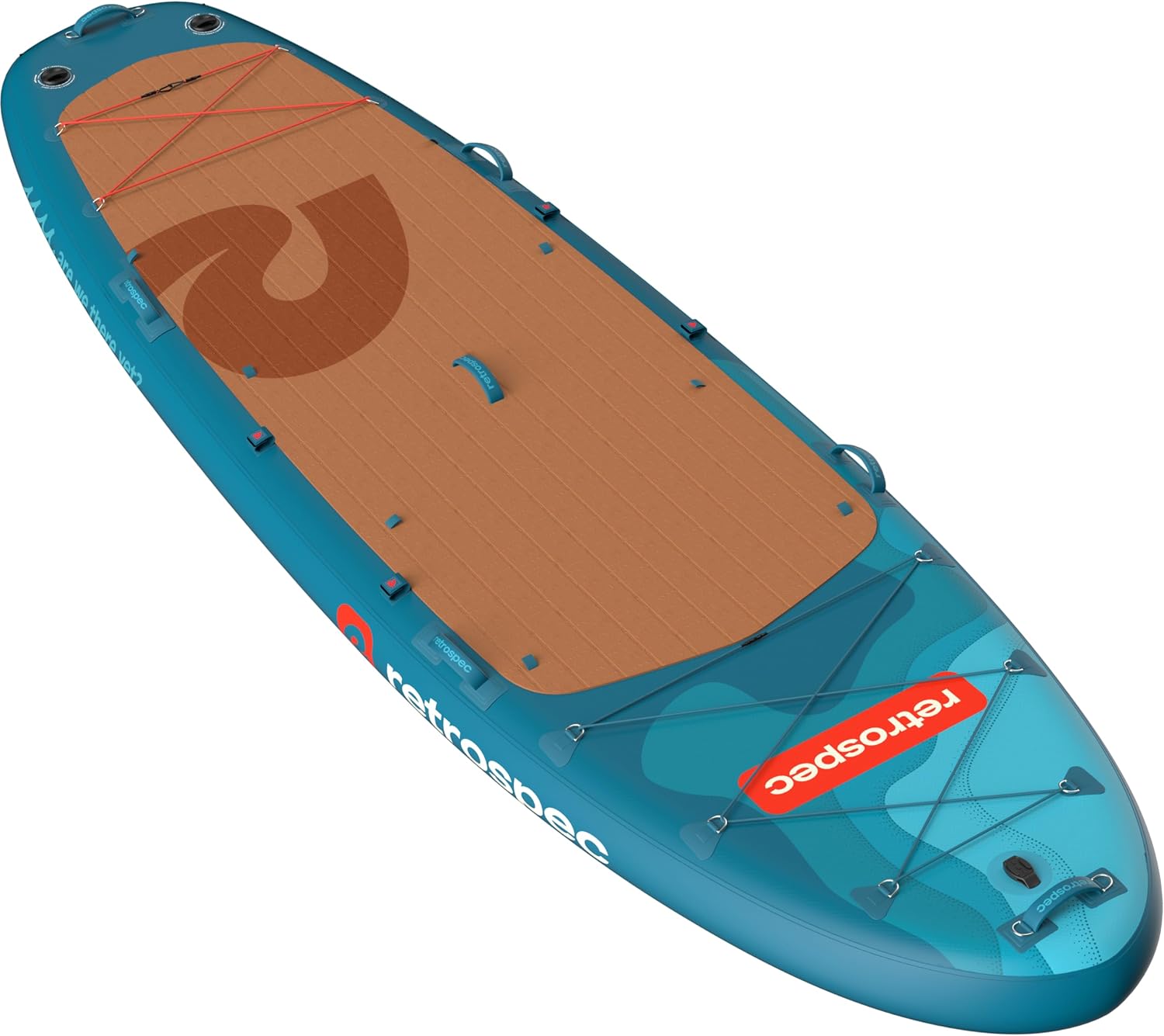 Retrospec Weekender Crew Inflatable Paddle Board - 12ft & 15ft XL Multi-Person iSUP with 400 & 1050lb Capacity & No-Slip Deck - Includes 2 Paddles & Accessories