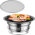 AIZYR Portable Charcoal BBQ Grill, Stainless-Steel Barbecue Grill Household Korean Grill, Charcoal Stove for Camping Picnic Outdoor Parties,L