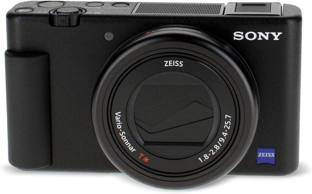 Sony ZV-1 Digital Camera (Black) (DCZV1/B) + 64GB Memory Card + Case + Card Reader + Flex Tripod + Memory Wallet + Cap Keeper + Cleaning Kit (Renewed)