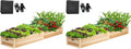 VIVOSUN 8×2Ft Wooden Raised Garden Bed, 97 x 25 x 11 Inches, Outdoor Wood Planter Box with Gloves and a Liner for Garden, Patio, Balcony, Backyard and Outdoors (Pack of 2)