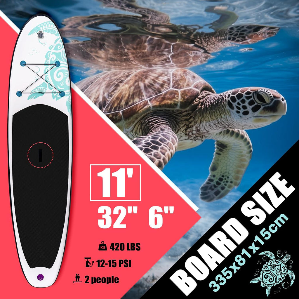 FunWater Inflatable Stand Up Paddle Board with Premium SUP Paddleboard Accessories, Anti-Slip EVA Deck, 11'6''/11'/10'6'' Paddle Boards for Adults & Youth of All Skill Levels