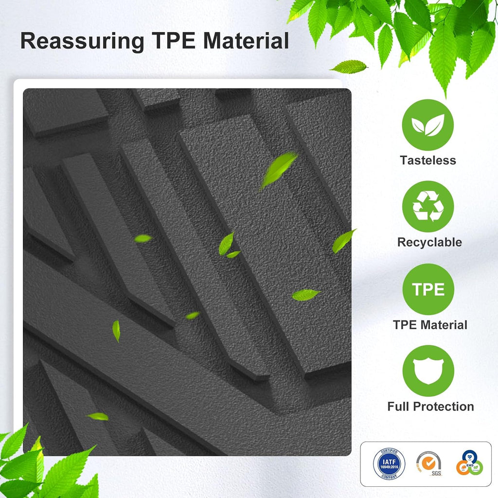 SMABEE Floor Mats & Cargo Liner for Hyundai Sonata 2020-2026 / Kia K5 (Only Fit FWD Models) 2021-2025 All Weather TPE Floor Liners Car Accessories Interior Black