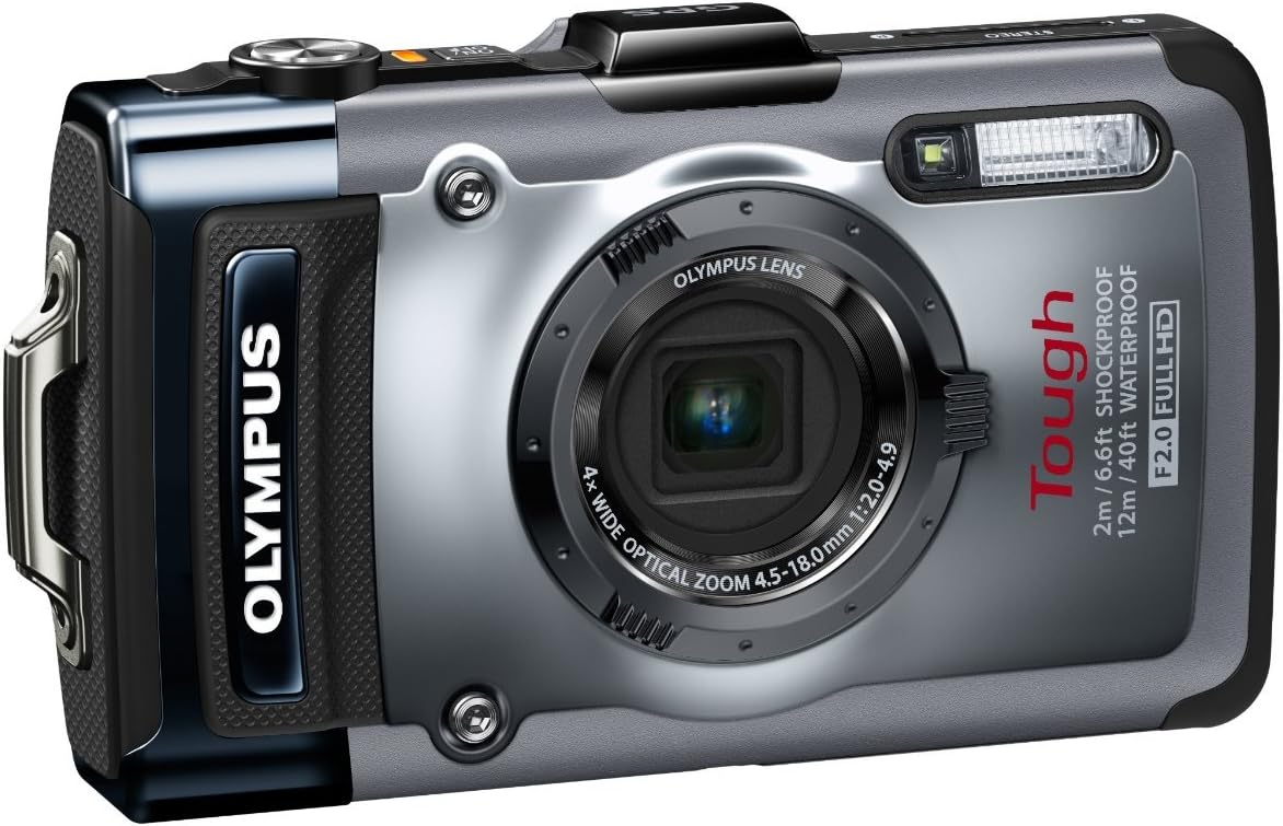OM SYSTEM OLYMPUS TG-1iHS 12 MP Waterproof Digital Camera with 4x Optical Zoom,Silver