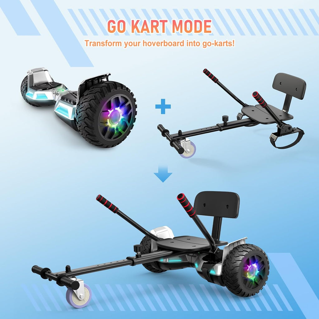 LIEAGLE Hoverboard, 6.5' Self Balancing Scooter Hover Board with Bluetooth Wheels LED Lights for Kids Adults