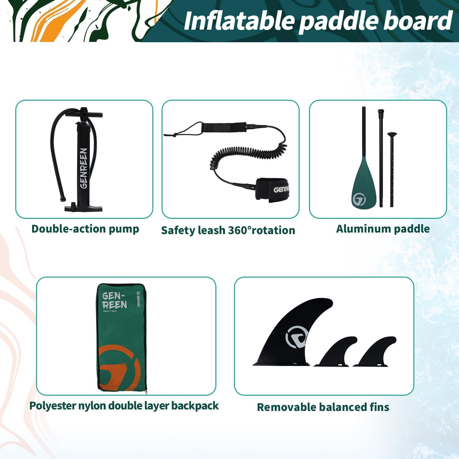 Paddle Board Stand up Paddle Board (Extra Large 11'*33/34') Newly Improved 2 Side Layers 450LBS Quality Inspection×5 (All-Season for JP customers) paddleboards Fishing Family Pet Friendly