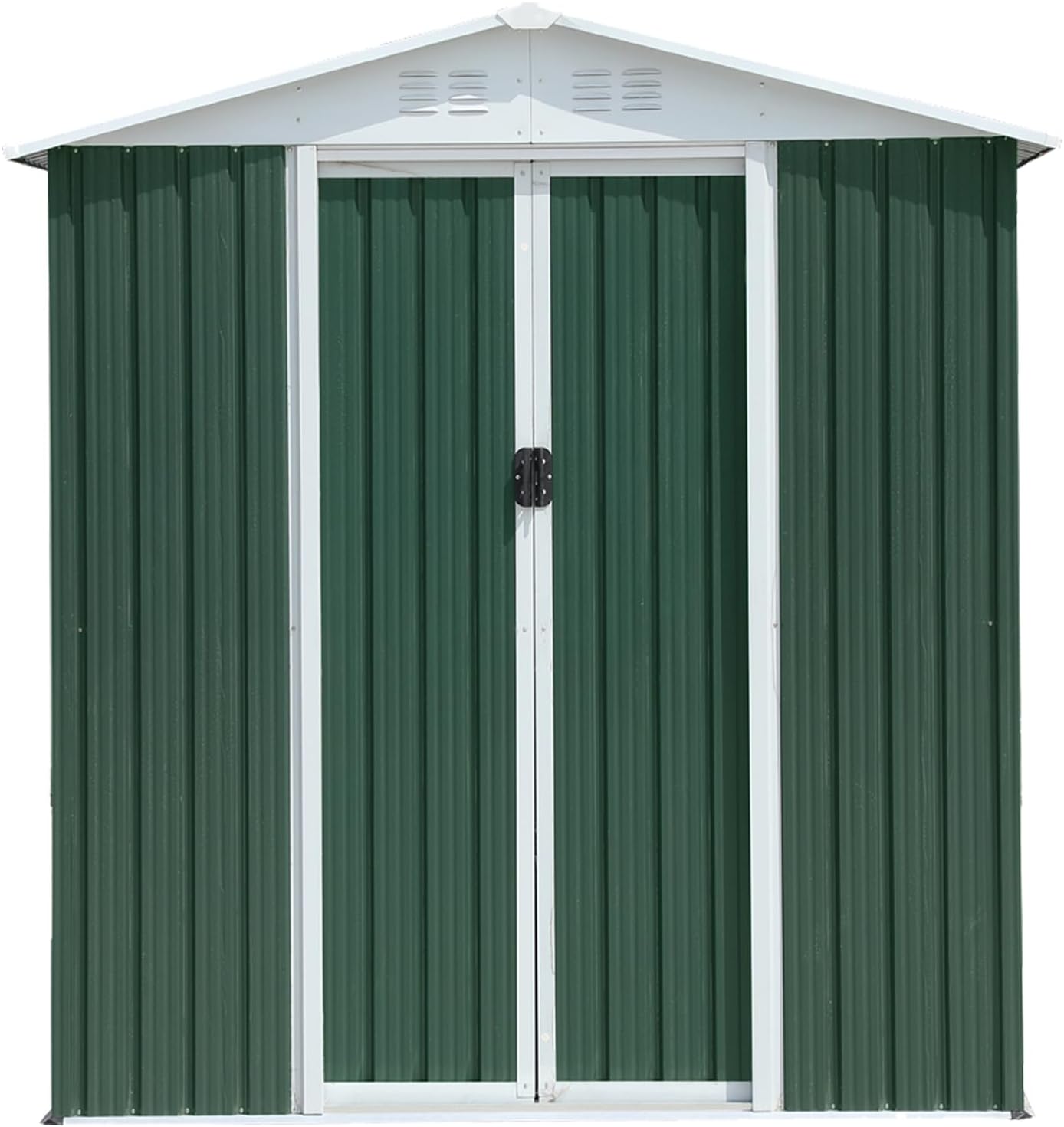 YOPTO 6X4 FT Outdoor Storage Shed,Metal Shed W/Air Vent & Sliding Door,Garden Tool House W/Aluminum Alloy Frame & Sloped Roof,for Backyard Patio Lawn,Green