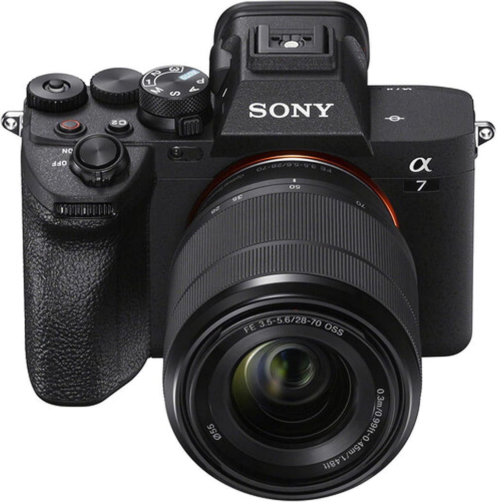 Sony a7 IV Mirrorless Digital Camera with 28-70mm Lens, 32GB Card, Tripod, Case, and More (21pc Bundle) (Renewed)