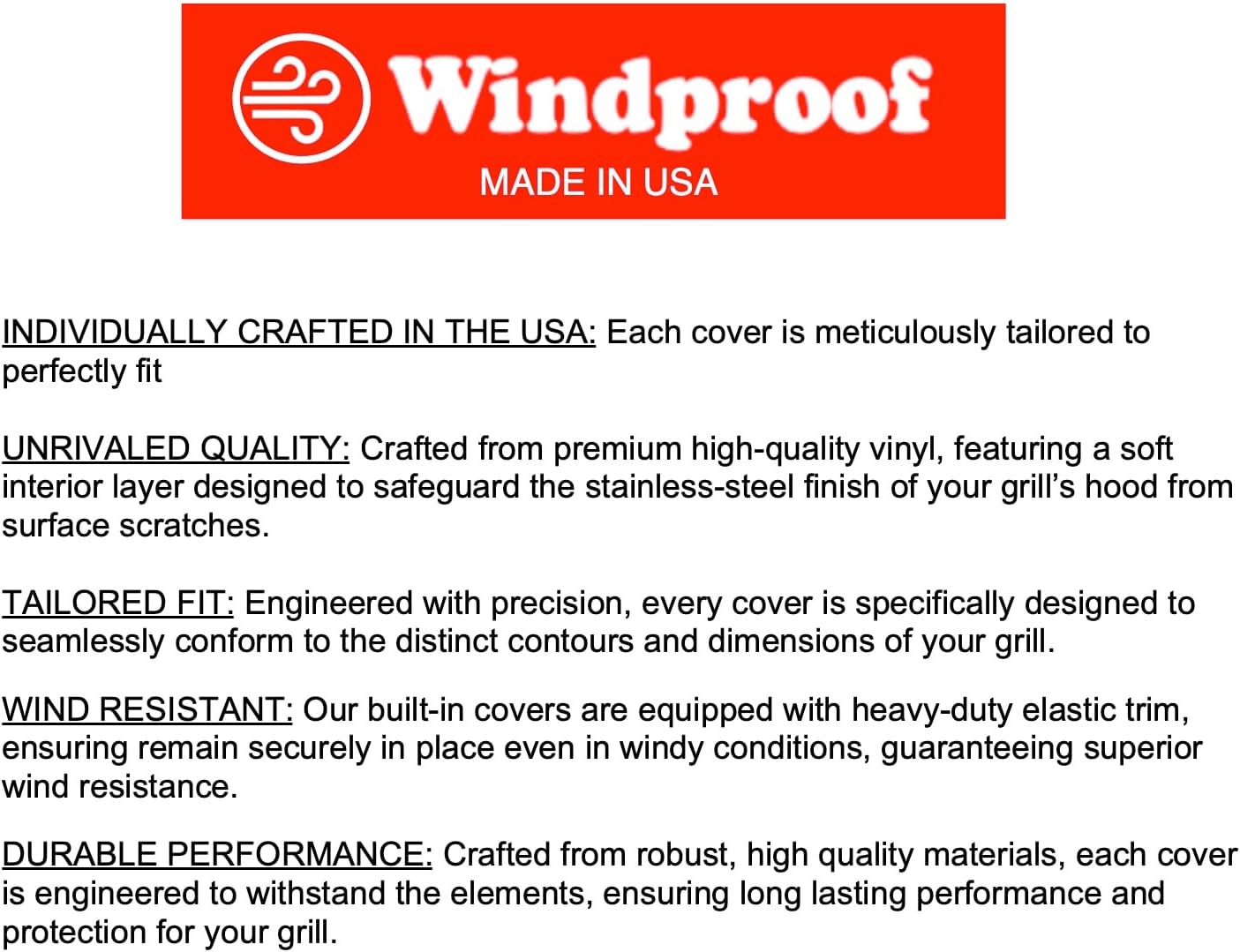 Windproof Covers 50 inch Heavy Duty Premium Grill Cover to fit Coyote Grill & Griddle Combo Built-in Grill