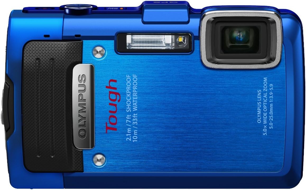 OM SYSTEM Olympus Stylus TG-830 iHS Digital Camera with 5X Optical Zoom and 3-Inch LCD (Blue) (Old Model)
