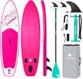 Inflatable Stand Up Paddle Board - Upgraded Glue-Free Hot Melt Technology, Long Service Life, 10'6', Anti-Slip EVA Deck, Full SUP Accessories, Included for Adults Youth All Skill Levels