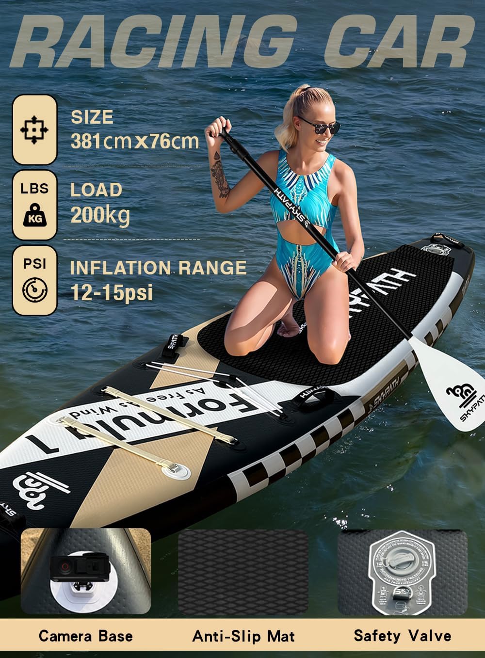 Inflatable Stand Up Paddle Board,10'6''*32''/11'*34'' Ultra-Light SUP Board,Blow Up Paddle Board, Wide Stable Family Board for Youth & Adults of All Skill Levels with Full Set of SUP Board Accessories