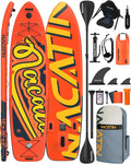 NACATIN 12'/366cm Extra Large Inflatable Stand Up Paddle Board with Seat, Wide 36'/91cm SUP Board for Adults & Family, with Single/Double Paddle, Kayak Seat, Pump, Stable Wide Deck for Beginners