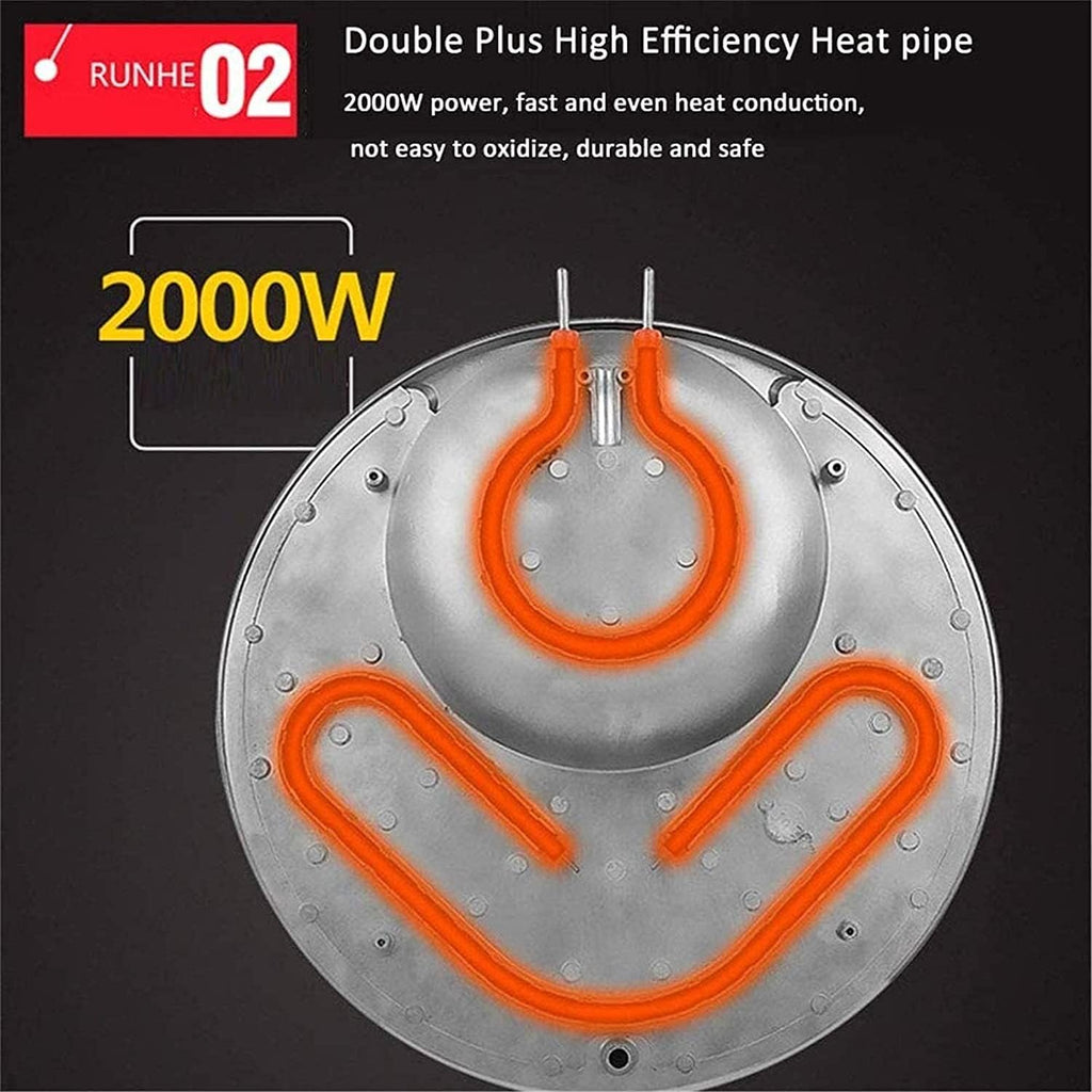 Korean BBQ Grill Electric Grill Hot Pot Shabu Shabu Hot Pot Electric with Lid And Oil Drain Hole Non-Stick Coating Surface Suitable for Gathering of 3-10 People,Household