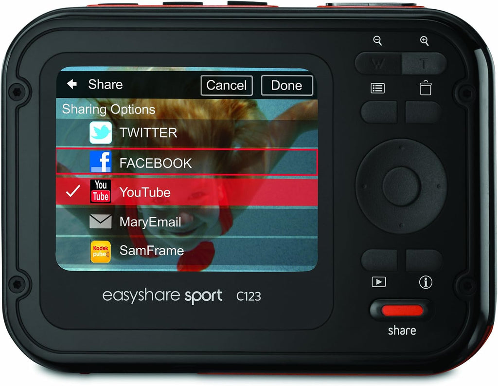 Kodak EasyShare Sport C123 12 MP Waterproof Digital Camera (Red)