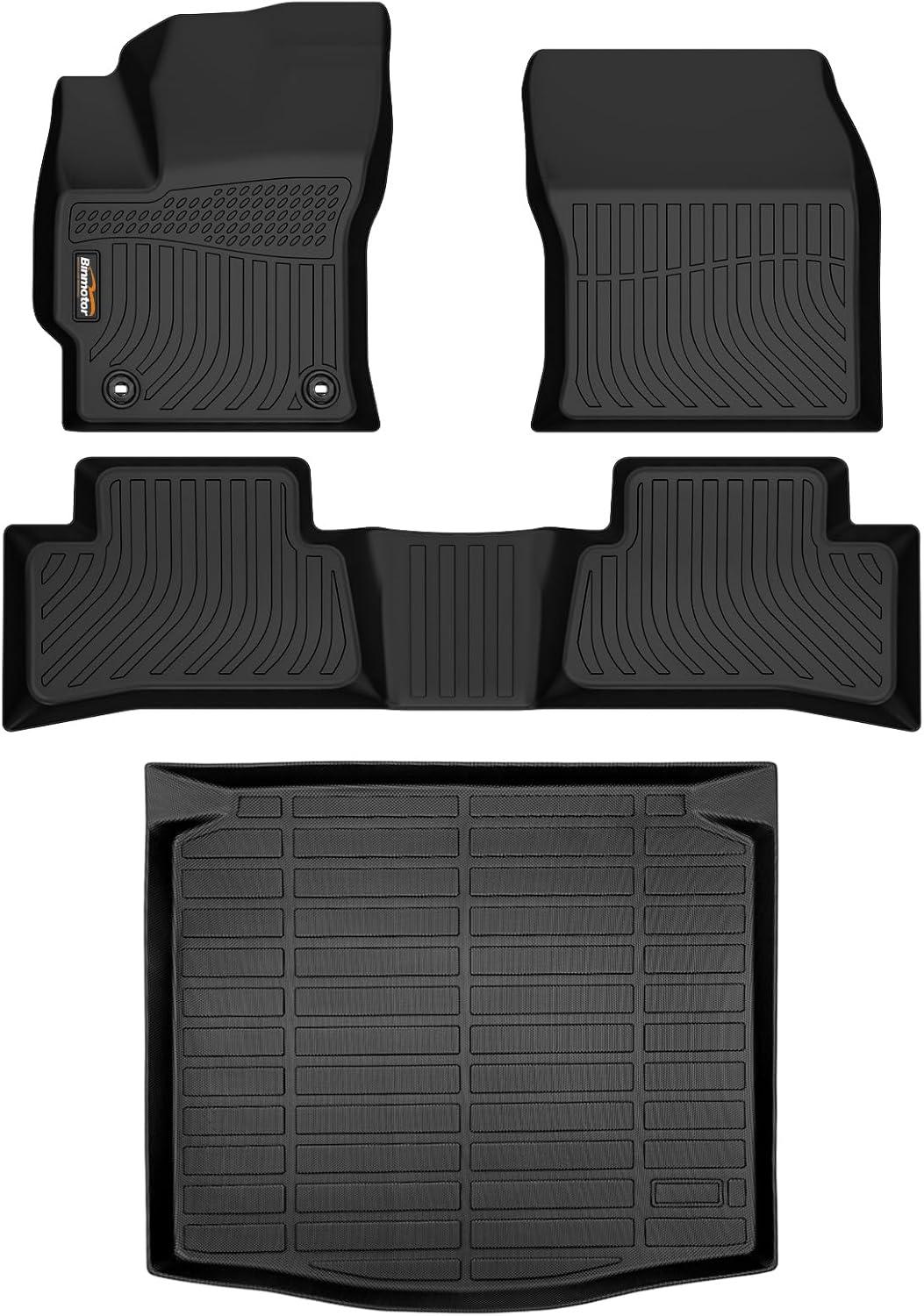 Binmotor-Floor Mats & Cargo Liner for Toyota Corolla Cross 2022-2026 (Only FWD, Also for Hybrid Version), All Weather Car Floor Mat for Toyota Corolla Cross Cargo Trunk Mat Floor Liners Accessories