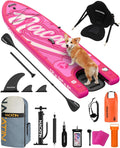 NACATIN Inflatable Stand Up Paddle Board - Premium SUP Board with Dog Ramp Kit, Complete SUP Set Paddle Boards for Adults with Single/Double Paddle, Kayak Seat, Suitable for Paddle Boarding with Dog