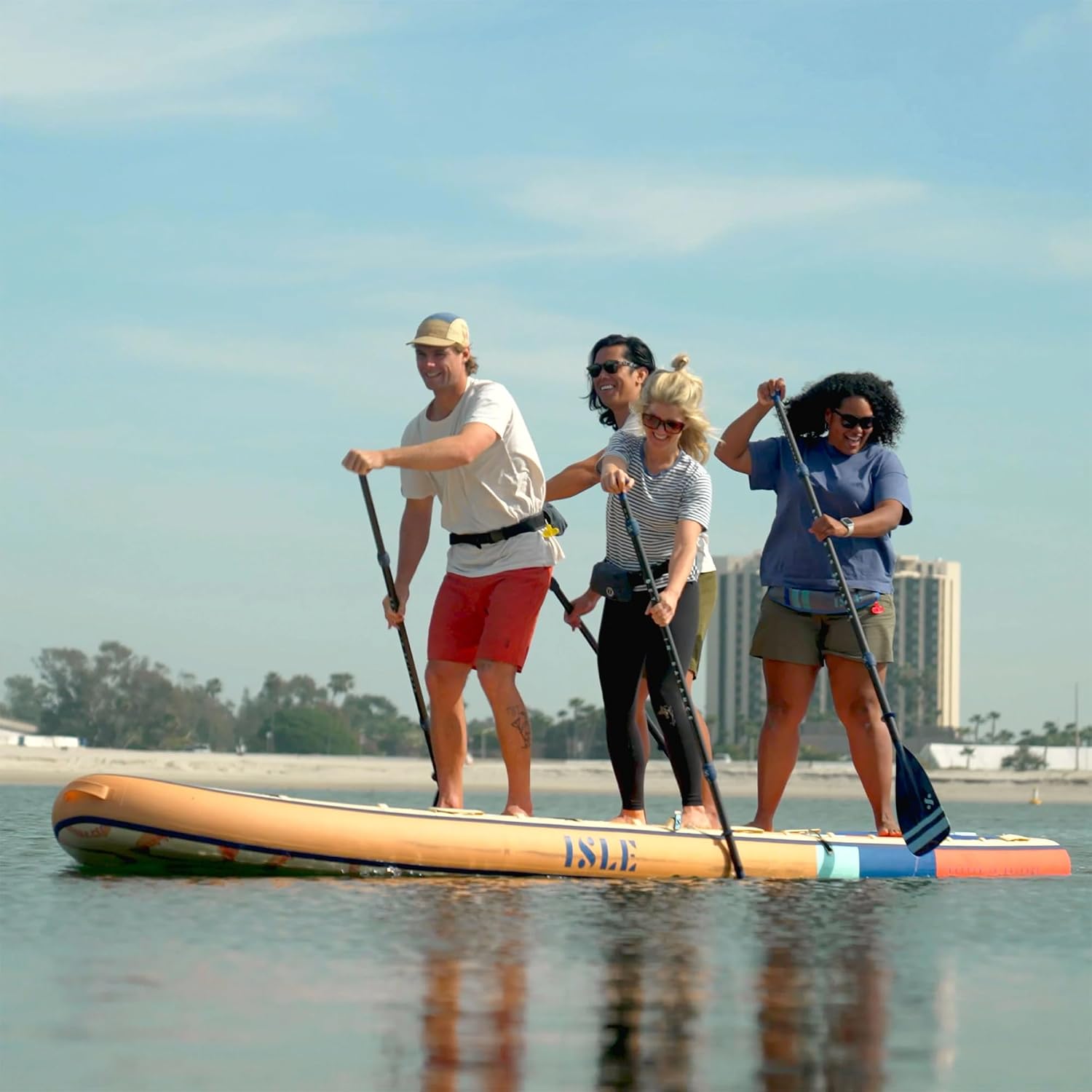 ISLE Megalodon Inflatable Stand Up Paddle Board & iSUP Bundle Accessory Pack - Up to 1,050 lbs Capacity — Durable, Lightweight, Stable — 12' L x 45' W x 8' OR 15' L x 56' W x 8'