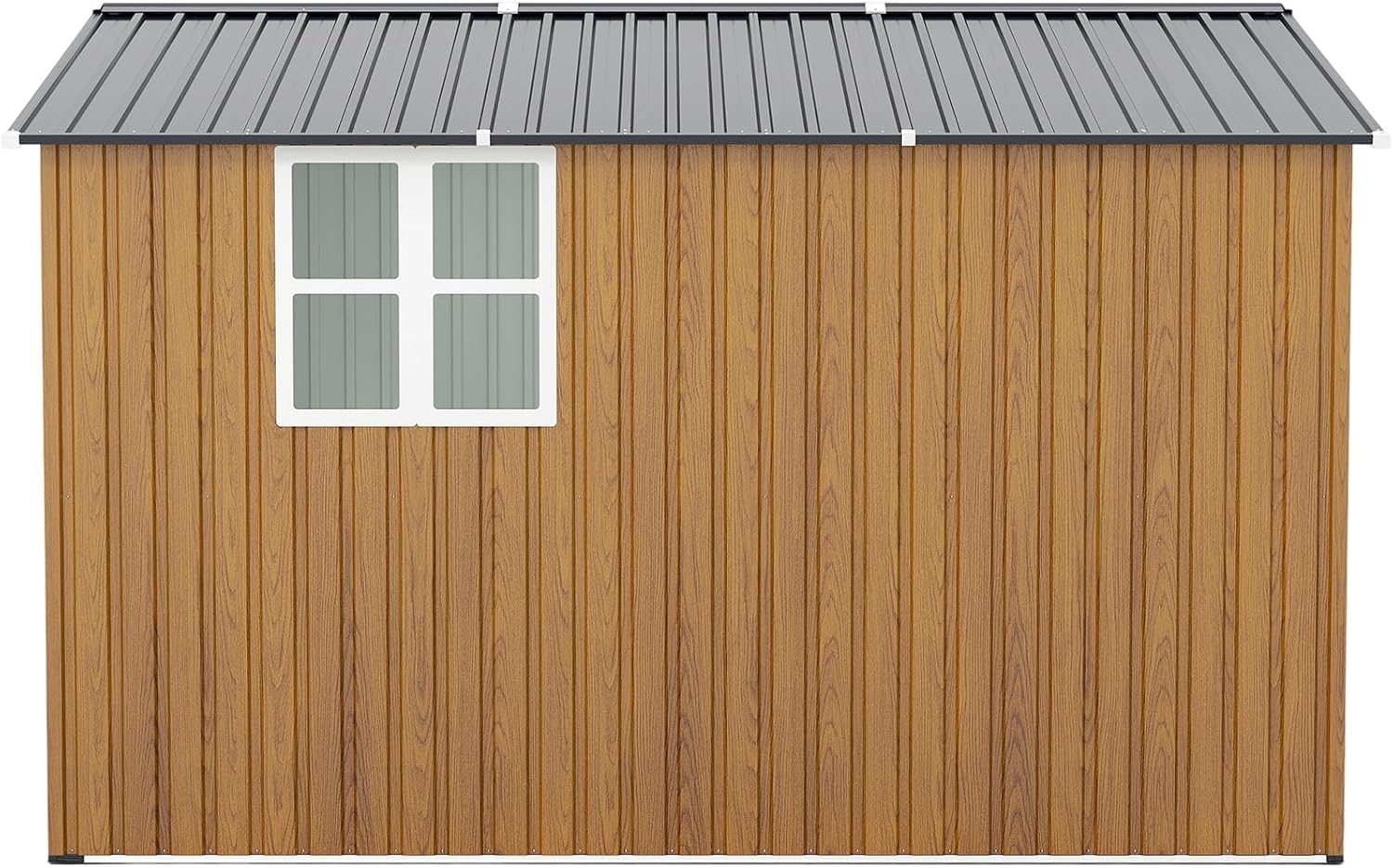YOPTO 10x12 FT Outdoor Storage Shed,Extra Large Metal Garden Tool Shed with Lockable Doors,Windows & Air Vents,Dual-Zone Design Outside Steel Tiny House for Backyard, Patio Lawn,Yellow