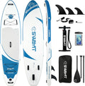 Inflatable Stand Up Paddle Board – Durable SUP for Adults & Youth,33' Wide Blow Up Paddle Board with Paddle, Pump, Backpack,Leash – All Around Stable for All Skill Levels, Carries up to 450 lbs