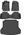 GINOWY-Floor Mats & Cargo Liner Set for Hyundai Elantra 2017-2020, All Weather Mats Cargo Trunk Mat Waterproof Car Mats for Hyundai Elantra Accessories Custom Fit