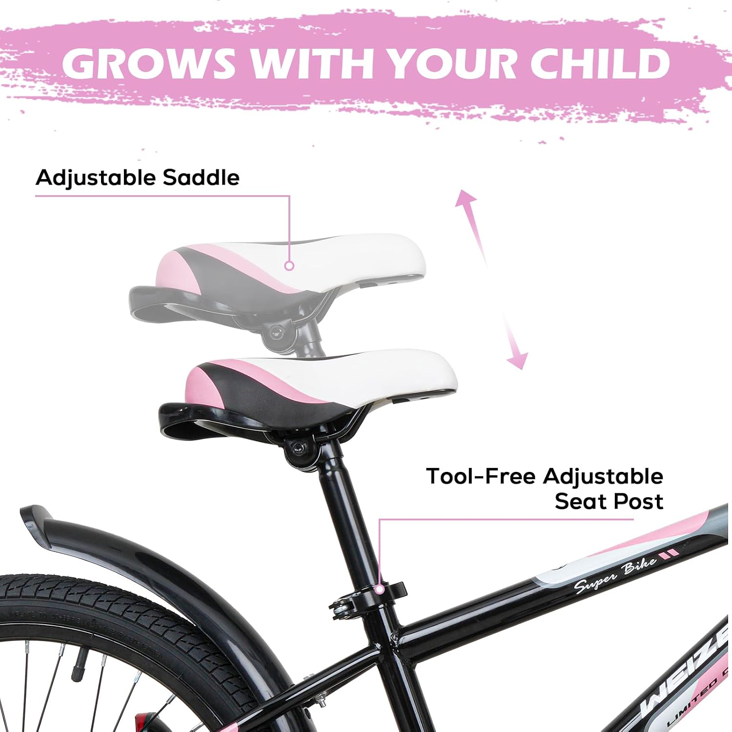 WEIZE Kids Bike, 16 20 Inch Children Bicycle for Boys & Girls Ages 4-12 Years Old, Rider Height 41-62 Inch, Adjustable Seat & Handlebars, Coaster Brake, Multiple Color Options