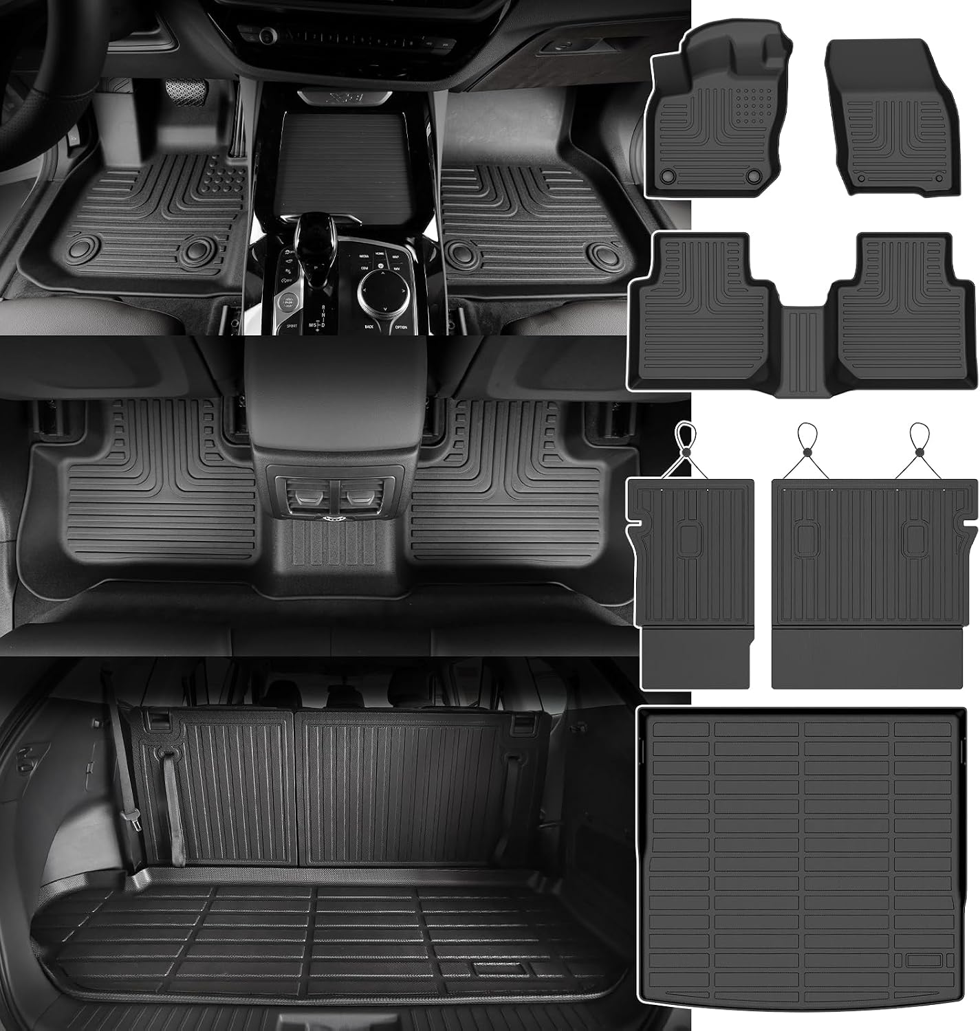for Volkswagen Tiguan Floor Mats 2025 2026 Car Mats TPE All Weather Floor Mats Cargo Liner Anti-Slip Waterproof Mats Custom Fit for VW Tiguan Accessories