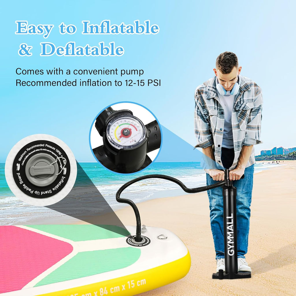Paddle Board, Inflatable Stand Up SUP Paddle Boards for Adults & Youths of All Skill Levels, Wide & Non-Slip Deck Design Blow Up Paddleboards with Premium Accessories & Storage Bag
