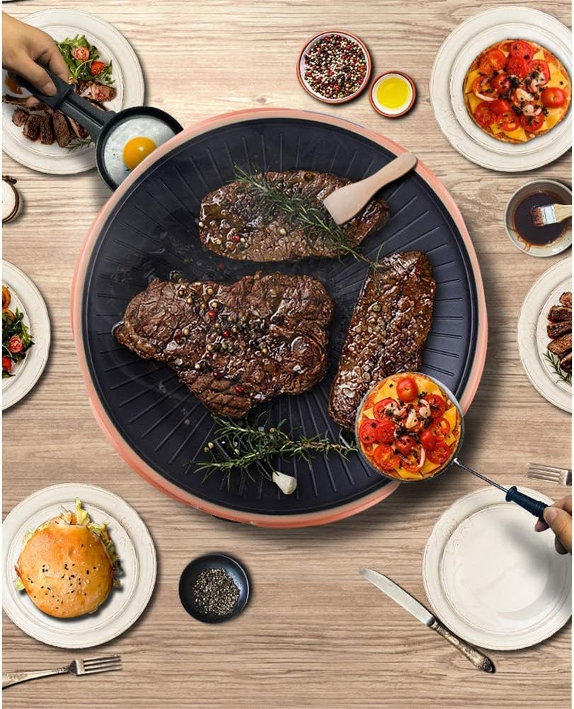 Multifunctional Electric Oven, Household Smokeless Barbecue Grill Electric Grill Grill Indoor Korean Pizza Oven