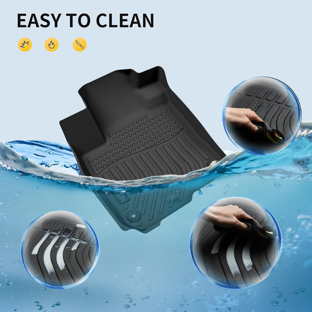 GINOWY-Floor Mats & Cargo Liner Set for Volkswagen Atlas Cross Sport 2020-2025, 5 Passenger, TPE All Weather Car Mats Floor Liners for VW Atlas Cross Sport Cargo Trunk Mat Accessories Mats