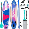 Inflatable Stand Up Paddle Board - Upgraded Glue-Free Hot Melt Technology, Long Service Life, 10'6', Anti-Slip EVA Deck, Full SUP Accessories, Included for Adults Youth All Skill Levels
