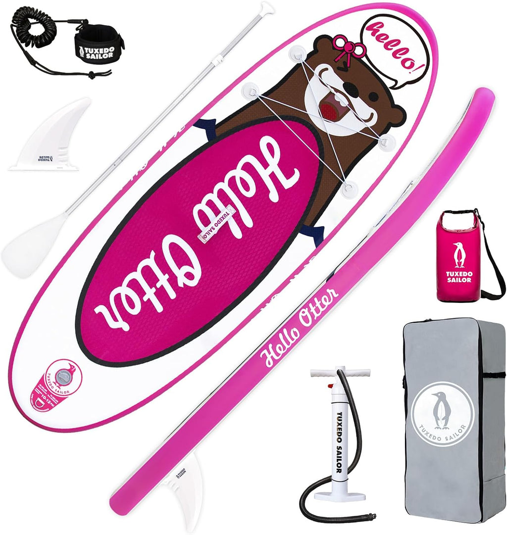 Tuxedo Sailor 10'6'/11' Inflatable Stand Up Paddle Board with SUP Accessories, Anti-Slip EVA Deck and Large Fin, Paddle Boards for Adults & Youth of All Skill Levels